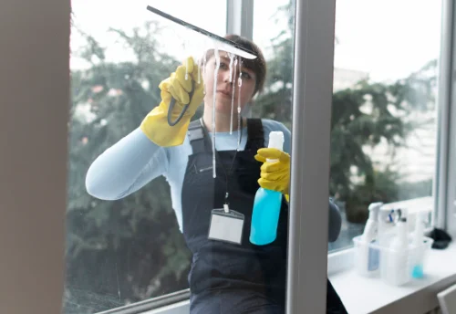 Nettoyage de vitres intérieures et extérieures à la Vernelle
